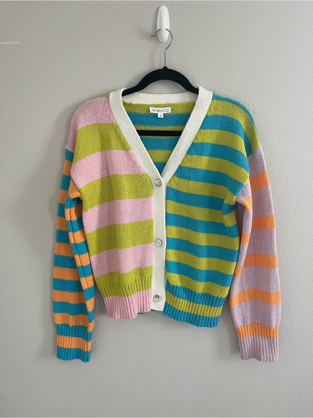 Aemi & Co Flavia Multi-Color Cardigan Size S